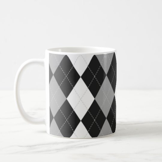 Black Argyle Mug
