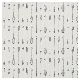 Black Arrow Print Fabric