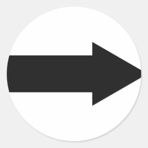 black arrow right icon classic round sticker
