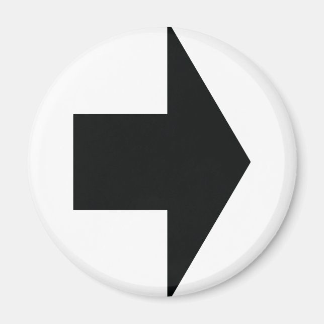 black arrow right magnet (Front)