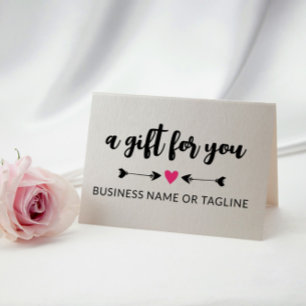 Black Arrows Hot Pink Heart Cute Gift Certificate