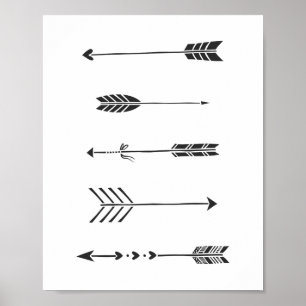 Black Arrows Minimalist Art Print