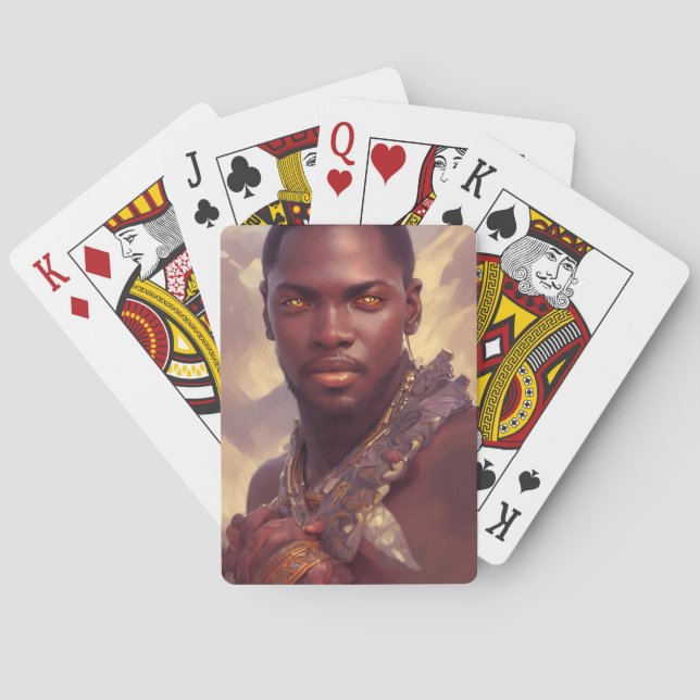 Black art: African Prince Playing Cards (Back)