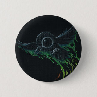 Black as pitch 6 cm round badge