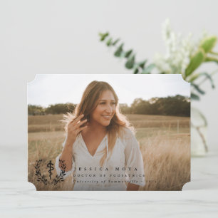 Black Asclepius Medical School 2 Photo Graduation Announcement