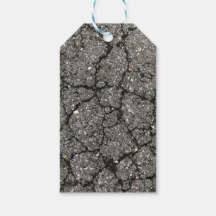 Black Asphalt Street Paving Cement Gift Tags