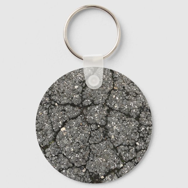 Black Asphalt Street Paving Cement Key Ring (Front)