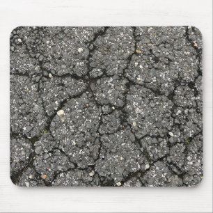 Black Asphalt Street Paving Cement Mouse Mat