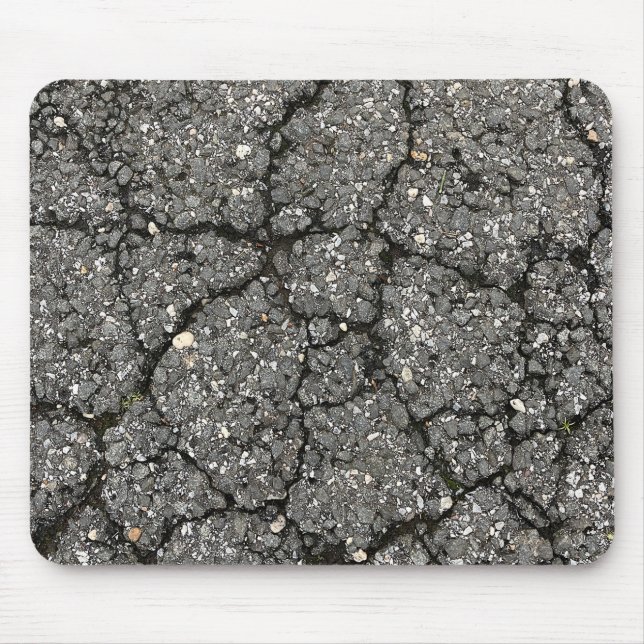 Black Asphalt Street Paving Cement Mouse Mat (Front)