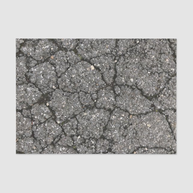 Black Asphalt Street Paving Cement Tissue Paper (Front)