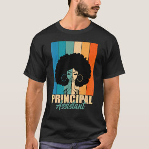 Black Assistant Principal Job Title School Worker  T-Shirt