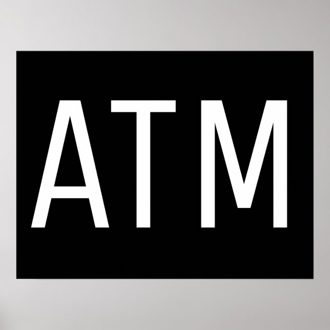 BLACK ATM SIGN (Front)