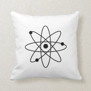 Black Atom Pillowcase Cushion