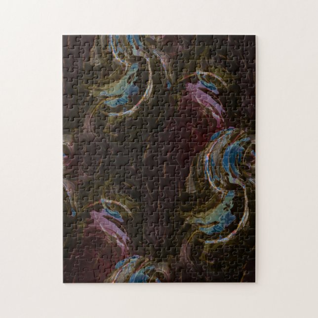 Black Atomic Abstract Art Jigsaw Puzzle (Vertical)