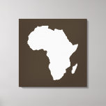 Black Audacious Africa Canvas Print<br><div class="desc">Africa map outline in white with contrasting colours in Emporio Moffa's "Safari" palette inspired by the daring adventurousness and wilderness of the continent.</div>