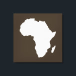 Black Audacious Africa Canvas Print<br><div class="desc">Africa map outline in white with contrasting colours in Emporio Moffa's "Safari" palette inspired by the daring adventurousness and wilderness of the continent.</div>