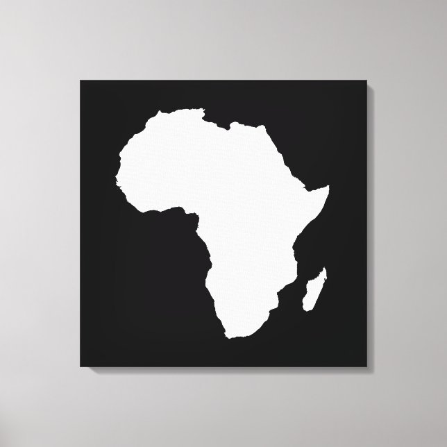 Black Audacious Africa Canvas Print (Front)