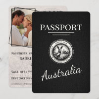 Black Australia Passport Save The Date