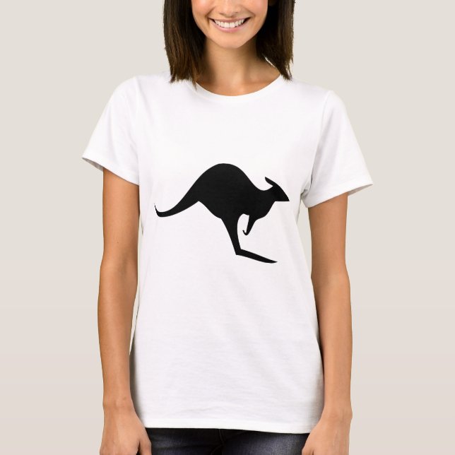 black australian kangaroo - australia T-Shirt (Front)
