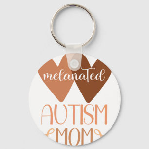 Black Autism Mum Of Autistic Son Kids Melanated Au Key Ring