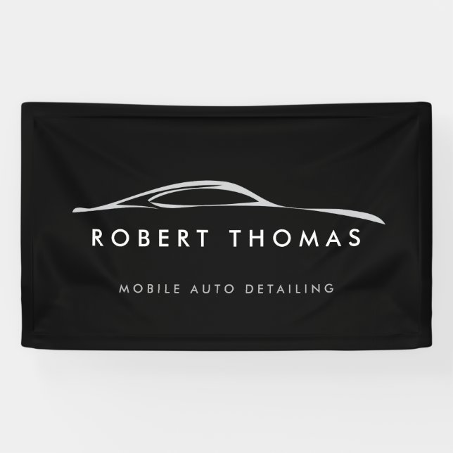 BLACK AUTO DETAILING, AUTO REPAIR Banner (Horizontal)