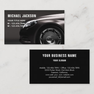 Black Auto Detailing, Auto Repair Black  Business Card