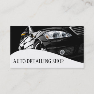 BLACK AUTO DETAILING AUTO REPAIR BUSINESS CARD