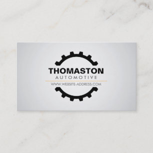 Black Automotive Gear 2 Auto Repair, Mechanic Business Card