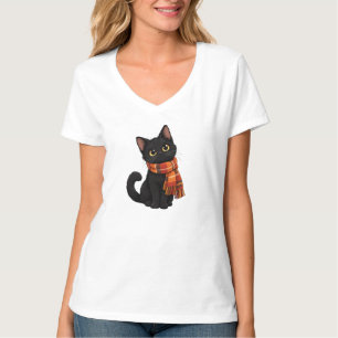 Black autumn cat T-Shirt