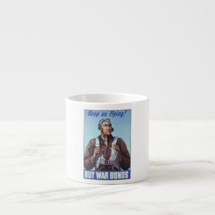Black Aviators: U.S. WW2 Military Fighting Service Espresso Cup