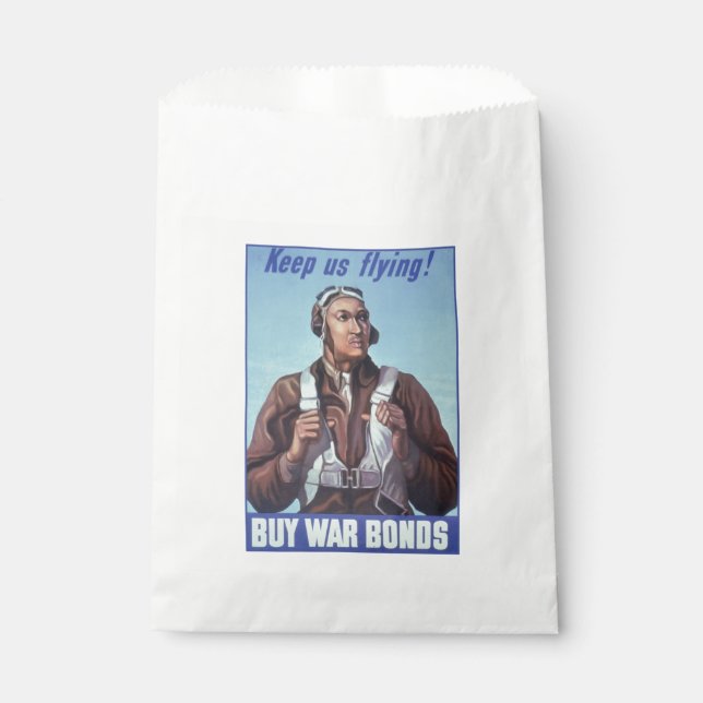 Black Aviators: U.S. WW2 Military Fighting Service Favour Bags (Front)