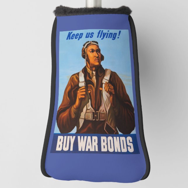 Black Aviators: U.S. WW2 Military Fighting Service Golf Head Cover (Rotate 90)