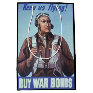 Black Aviators: U.S. WW2 Military Fighting Service Medium Gift Bag