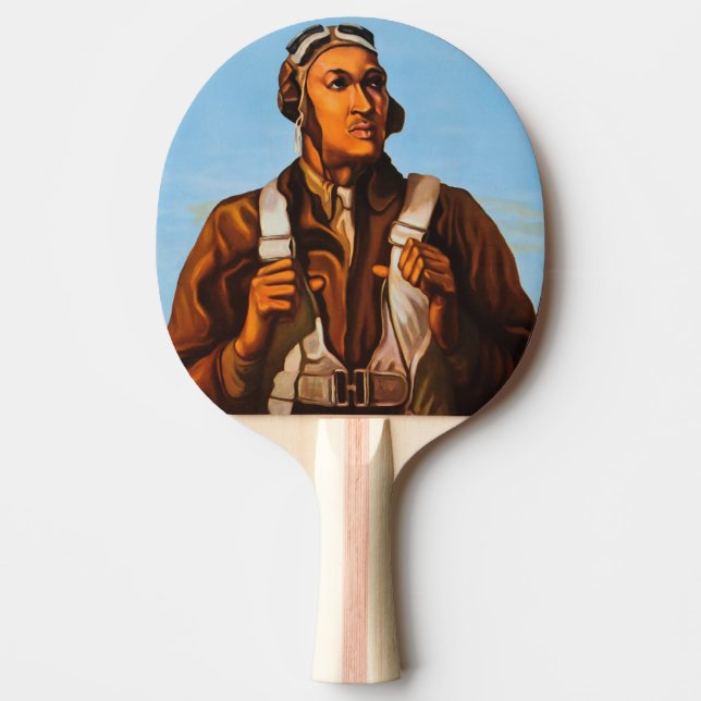 Black Aviators: U.S. WW2 Military Fighting Service Ping Pong Paddle (Front)