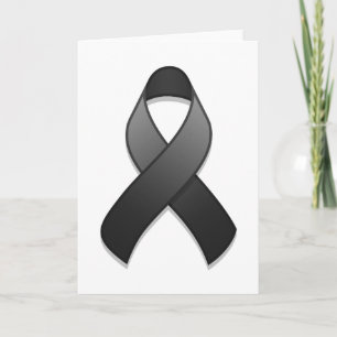 Black Awareness Ribbon Card