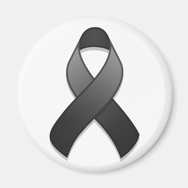 Black Awareness Ribbon Magnet (Front)