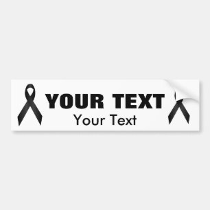 Black Awareness Ribbon Template Bumper Sticker