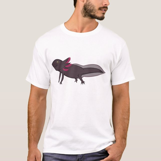 Black Axolotl T-Shirt (Front)