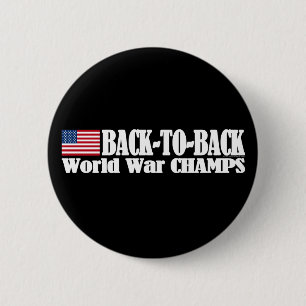 Black Back-To-Back USA Champs 6 Cm Round Badge