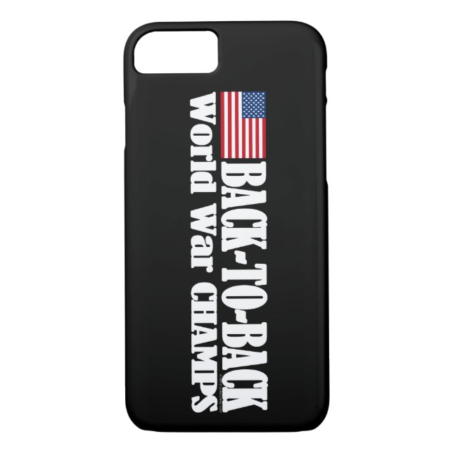 Black Back-To-Back USA Champs Case-Mate iPhone Case (Back)