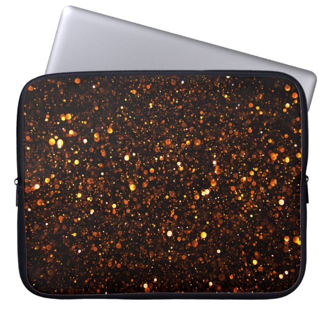 Black Background Beautiful Bokeh Laptop Sleeve (Front)