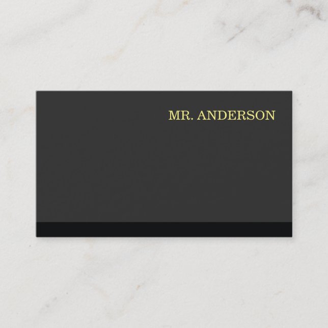 Black Background Black Accent Variation Business Card (Front)