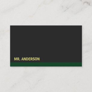 Black Background Green Accent Business Card