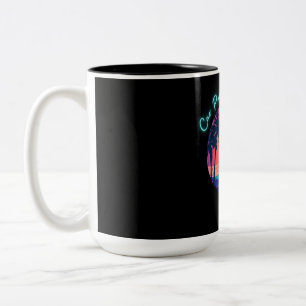 Black Background Minimalist Logo Two-Tone Coffee Mug