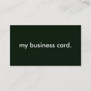 Black Background, my business card. Business Card
