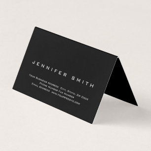 Black Background Plain Standard Size Business Card