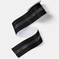 Black Background Shiny Silver Stripes Accent