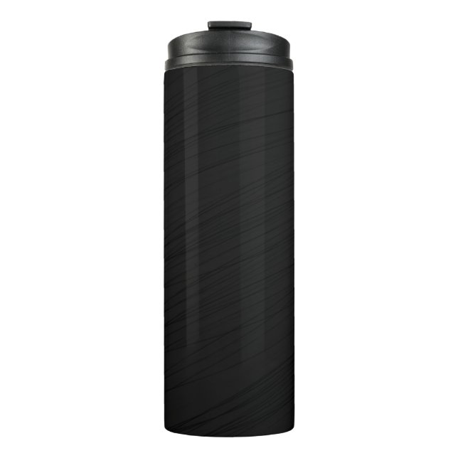Black background texture template thermal tumbler (Front)