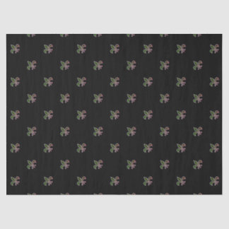 Black Background with Fleur de Lis Tissue Paper