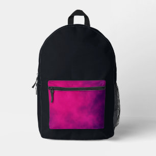 Black Backpack with Neon Pink Pocket – Customise